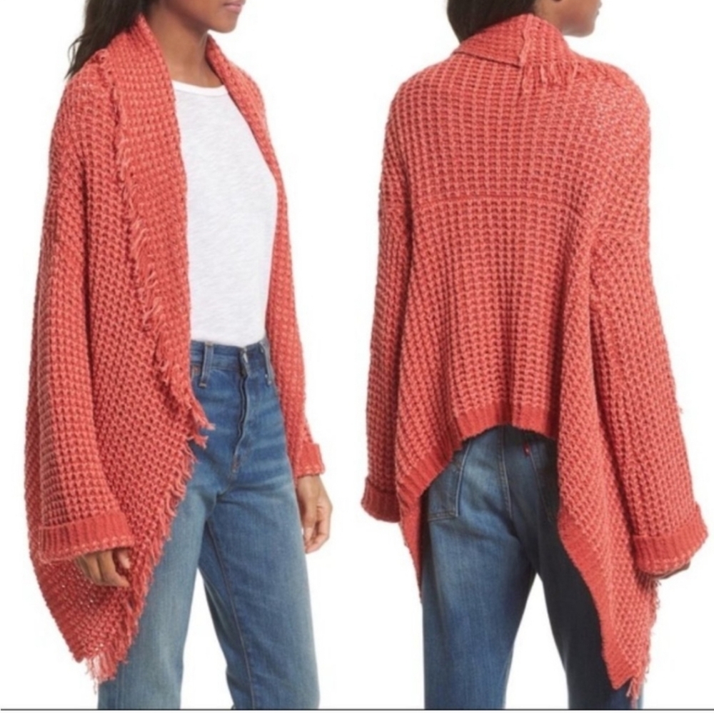Free People oversize knit sweater cardigan